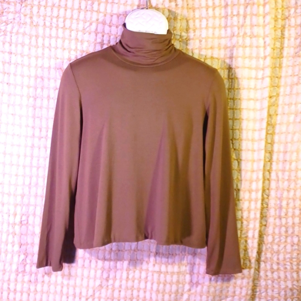 Eileen Fisher olive turtle neck